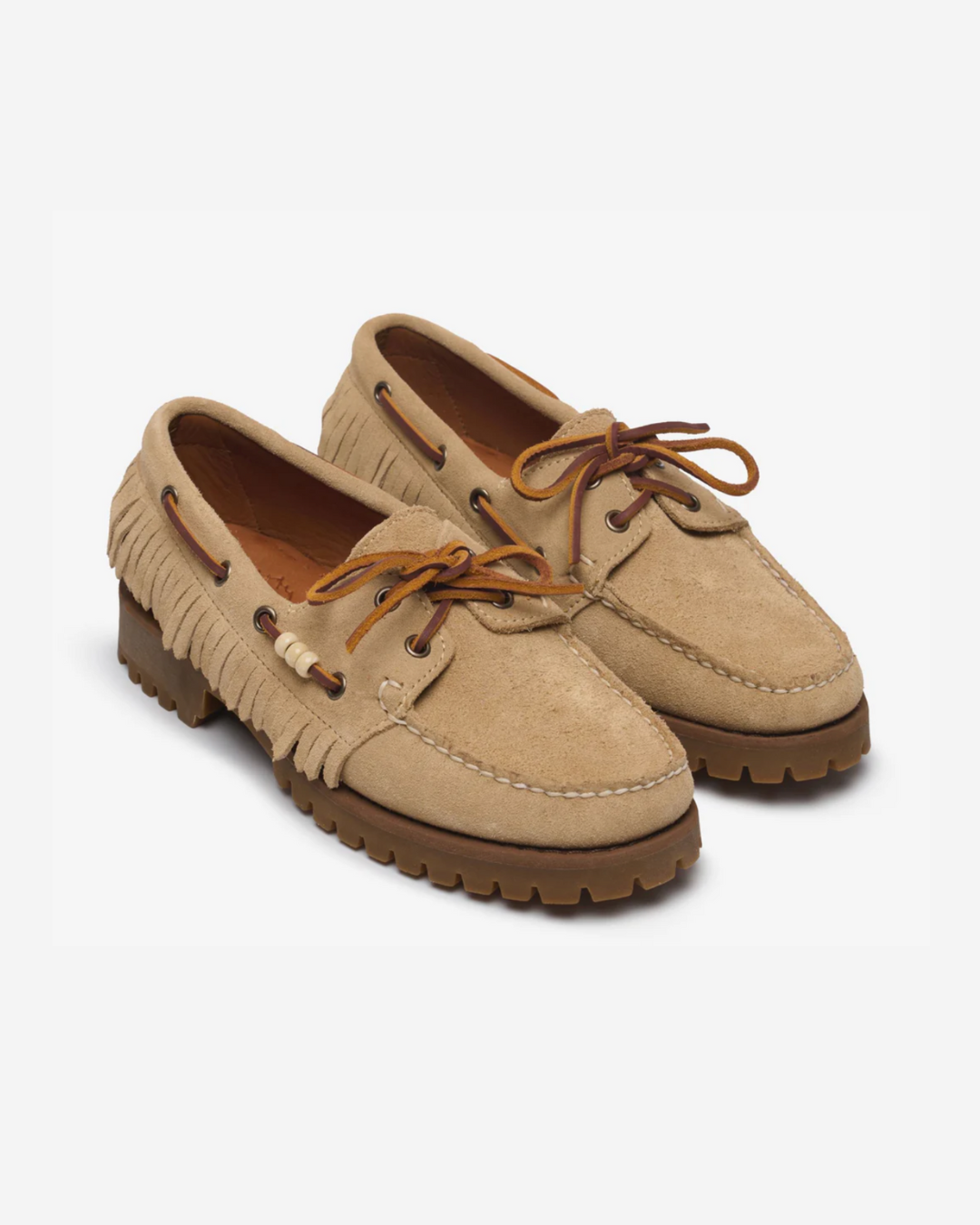 Ranger Suede Fringe - Beige Camel