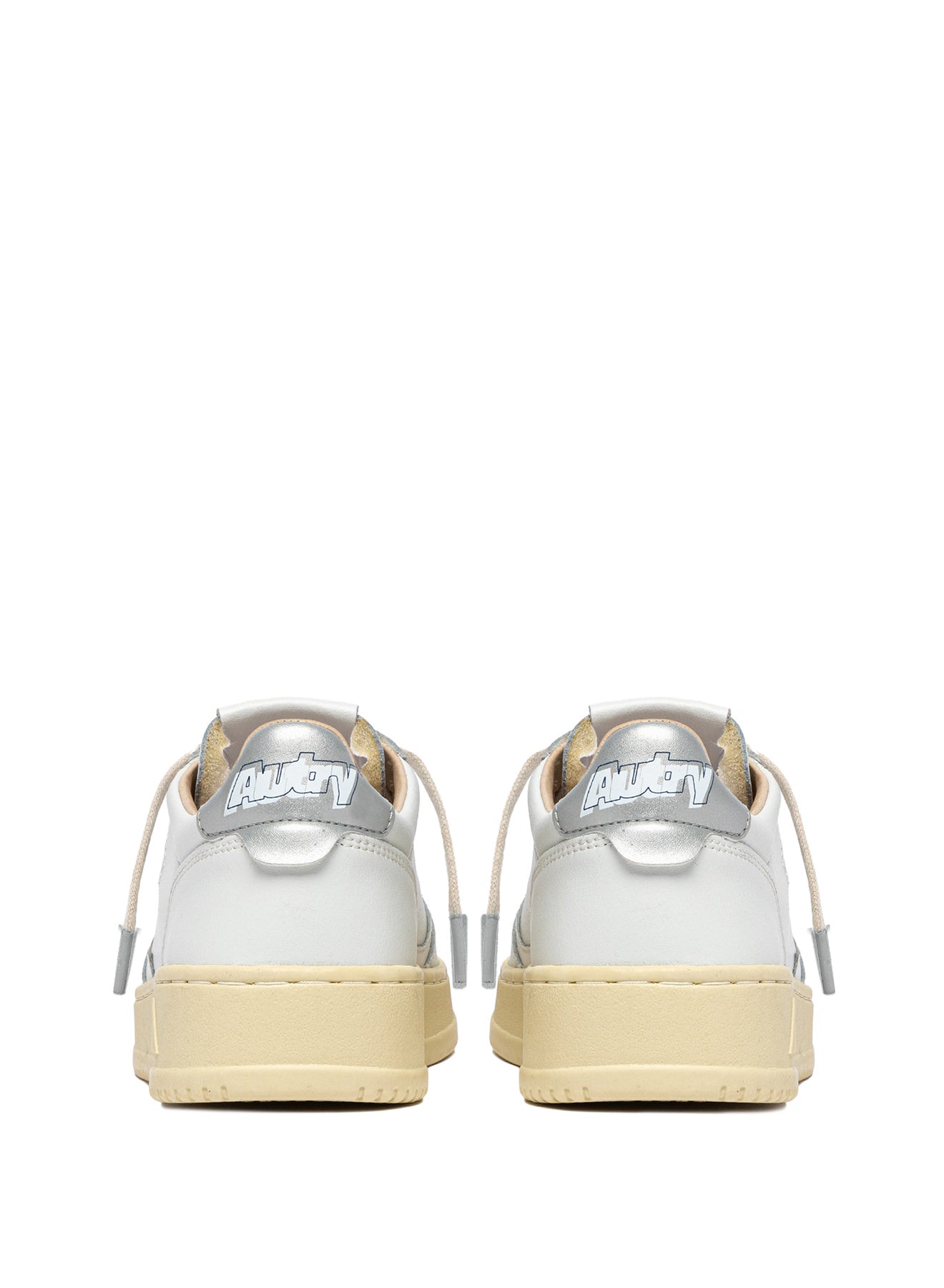 Baskets Medalist Low en Cuir - Blanc et Argenté