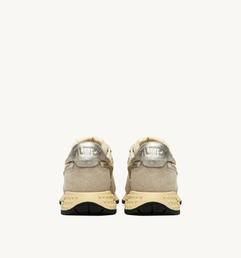 Baskets Reelwind Low en Daim et Nylon - Écru et Platine