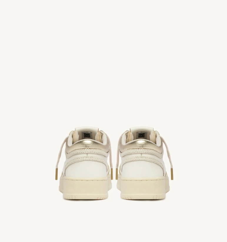 Baskets Med-Way en Cuir - Marshmallow et Platine