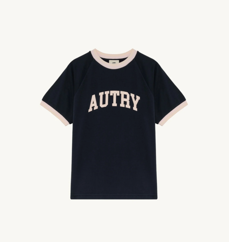 T-shirt College - Bleu et Rose