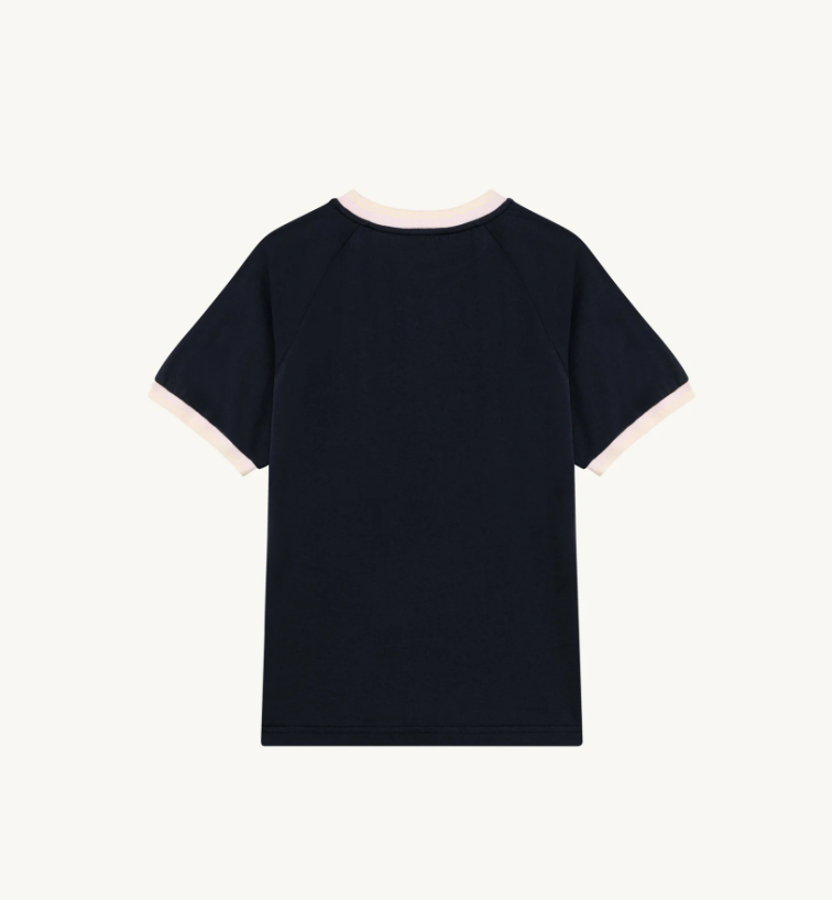 T-shirt College - Bleu et Rose