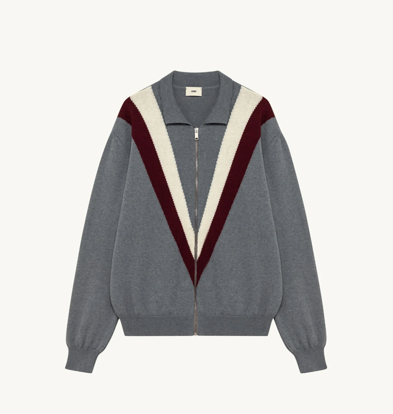 Veste en Laine Tricot - Gris