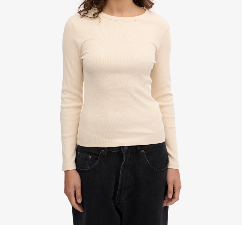 T-Shirt Manches Longues - Ivory White