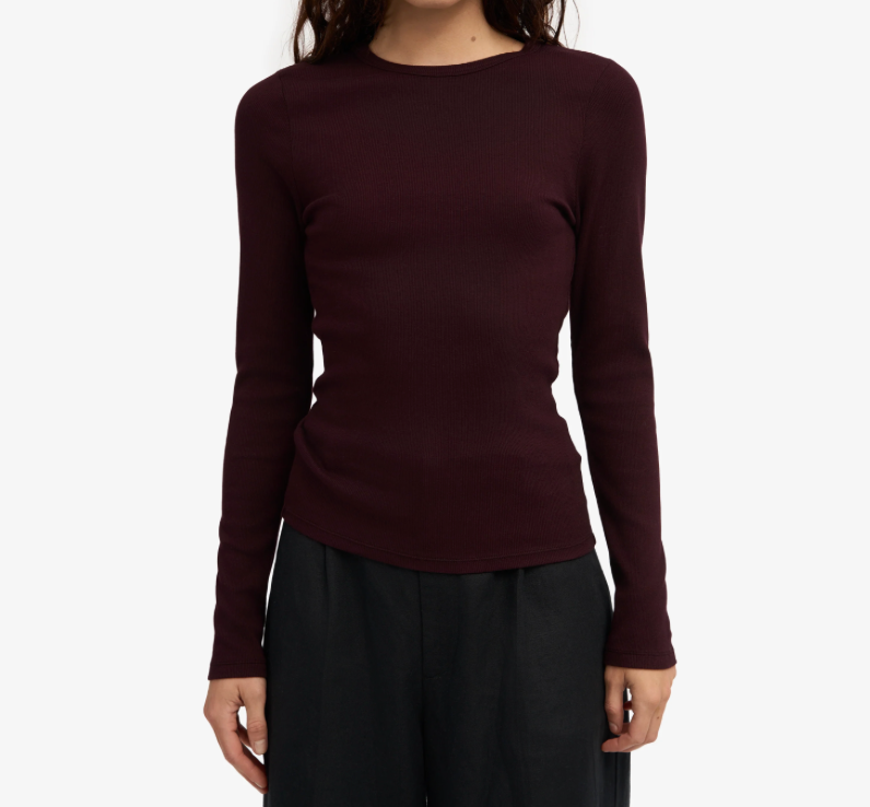 T-Shirt Manches Longues - Oxblood Red