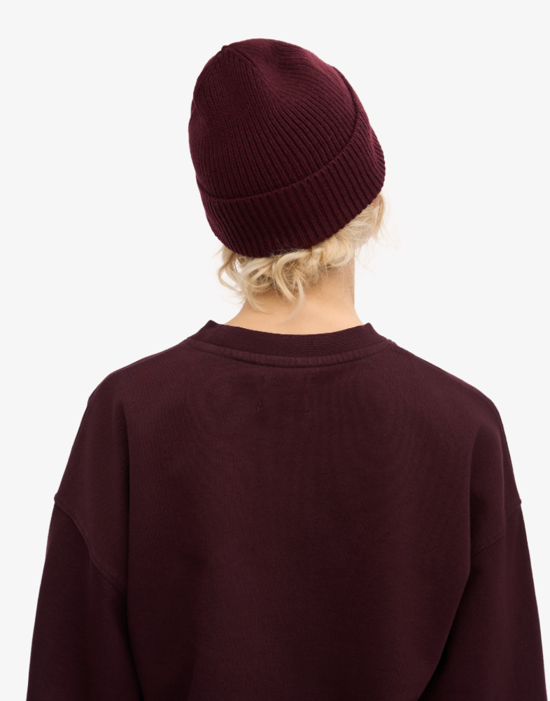 Bonnet en Laine Mérinos - Oxblood Red