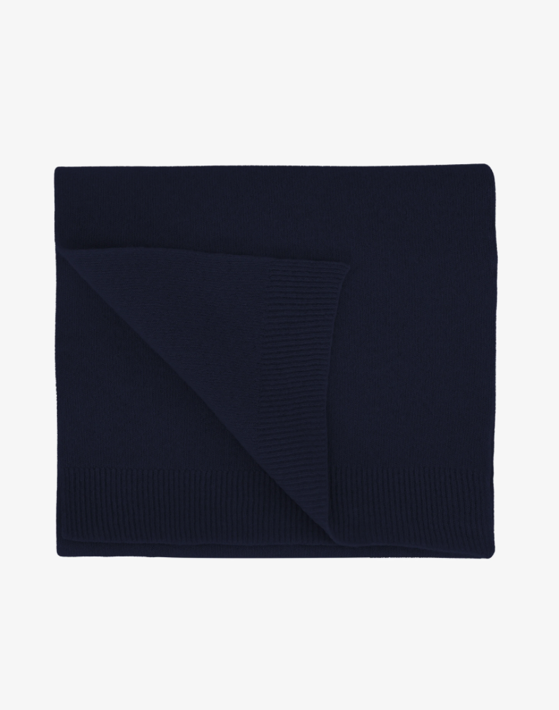 Écharpe en Laine Mérinos - Navy Blue