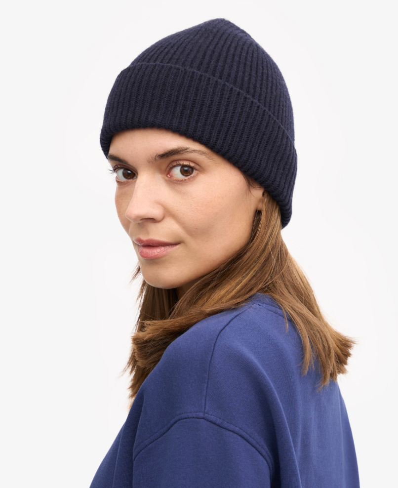 Bonnet en Laine Mérinos - Navy Blue