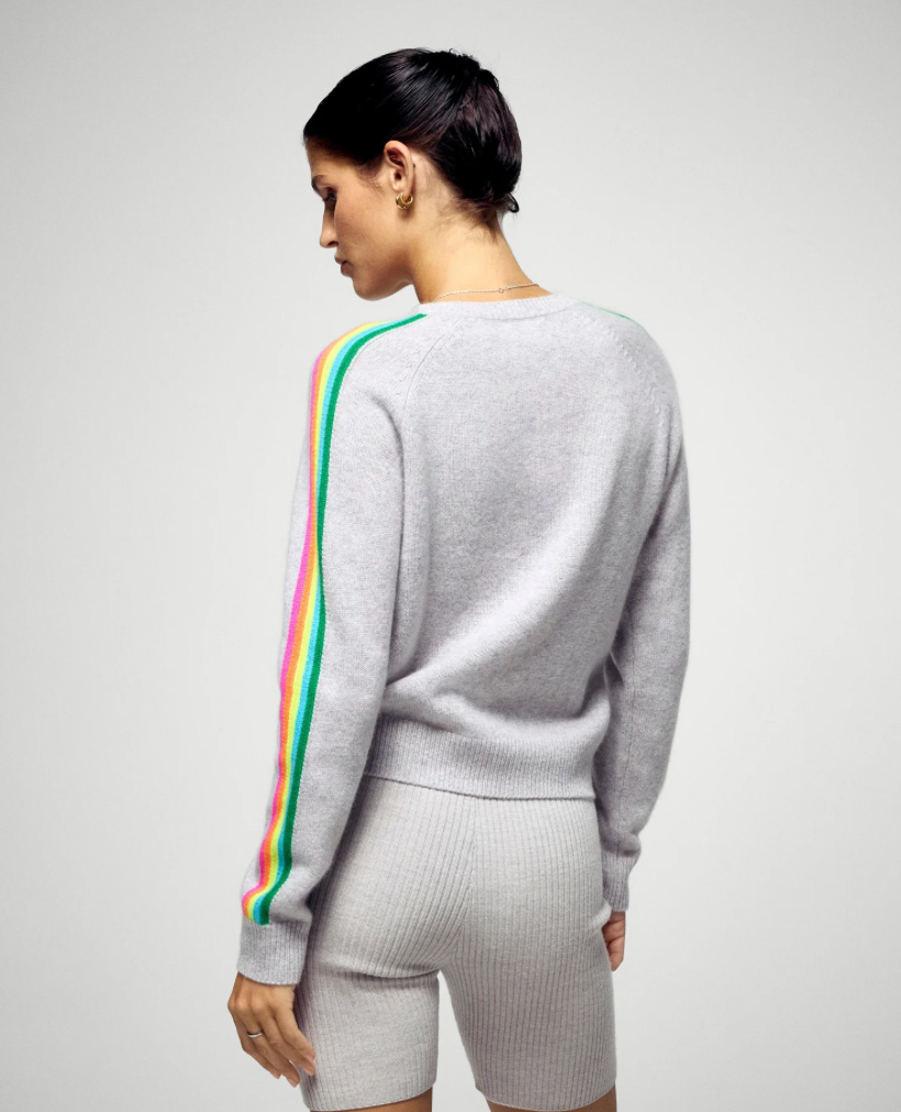 Pull Col Rond - Gris Chiné Clair