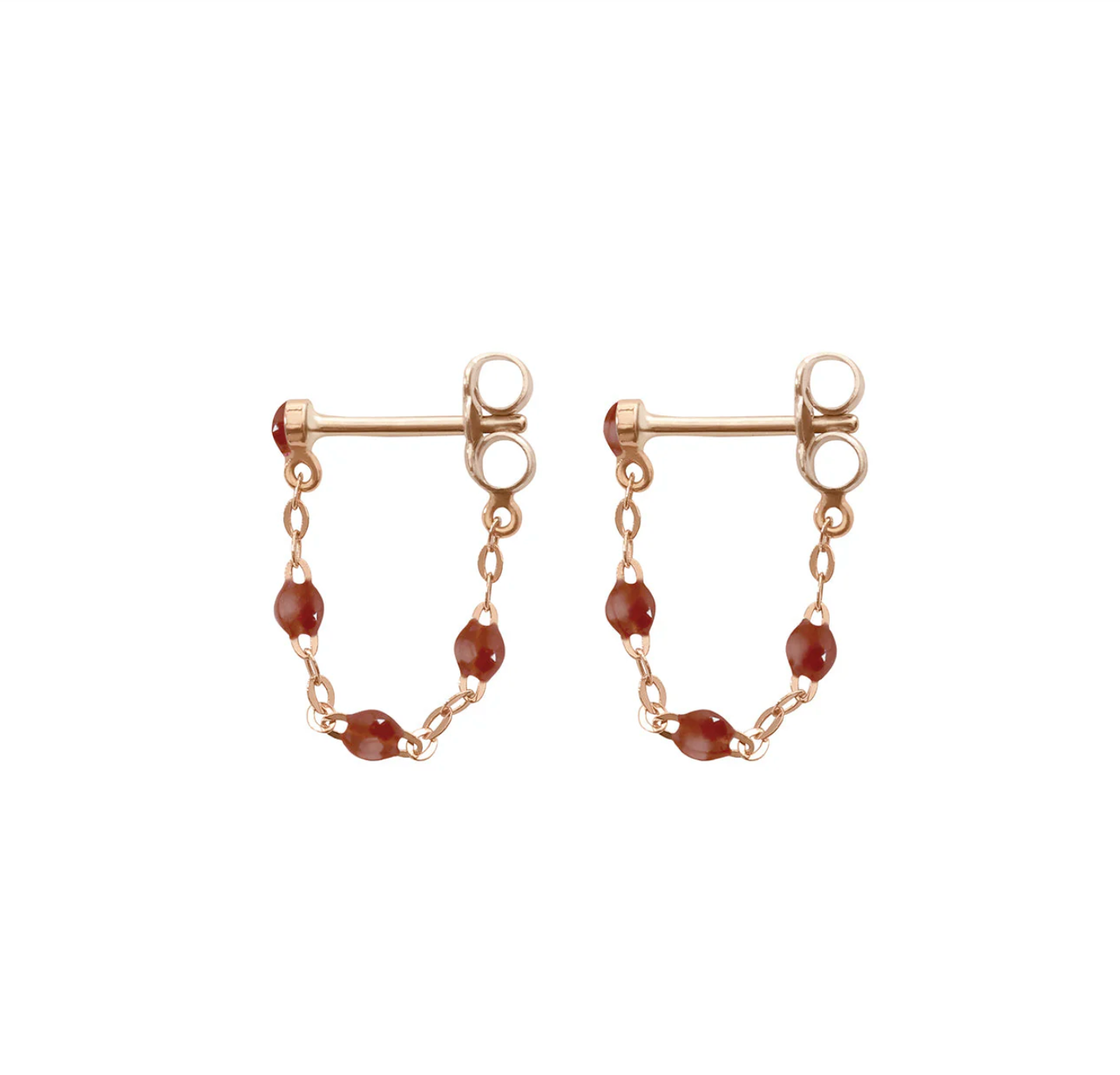Boucles d'Oreilles Classique Gigi Or Rose - Moka
