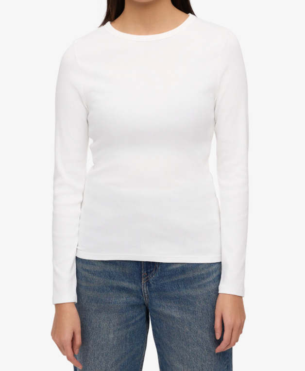 T-Shirt Manches Longues - Blanc