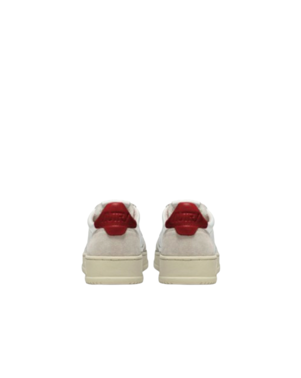 Baskets Medalist Low en Cuir et Daim - Rouge et Beige