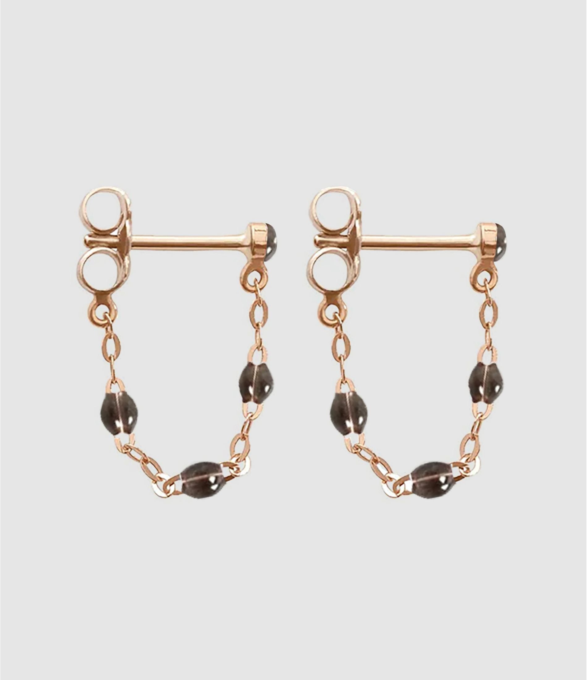 Boucles d'Oreilles Classique Gigi Or Rose - Quartz