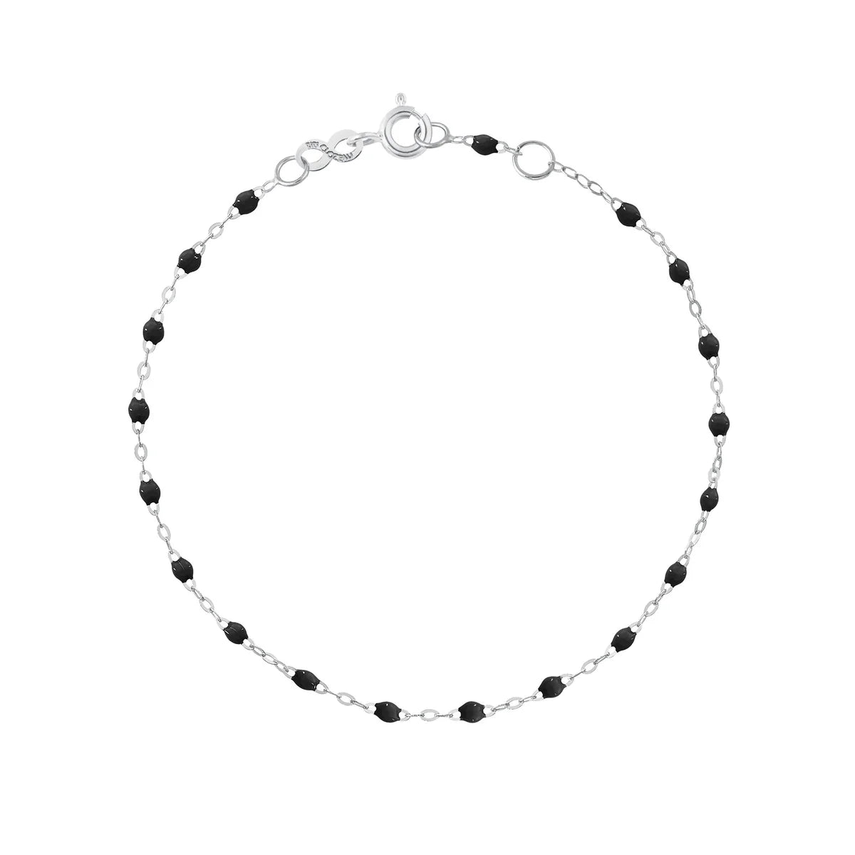 Bracelet Classique Gigi Or Blanc - Noir