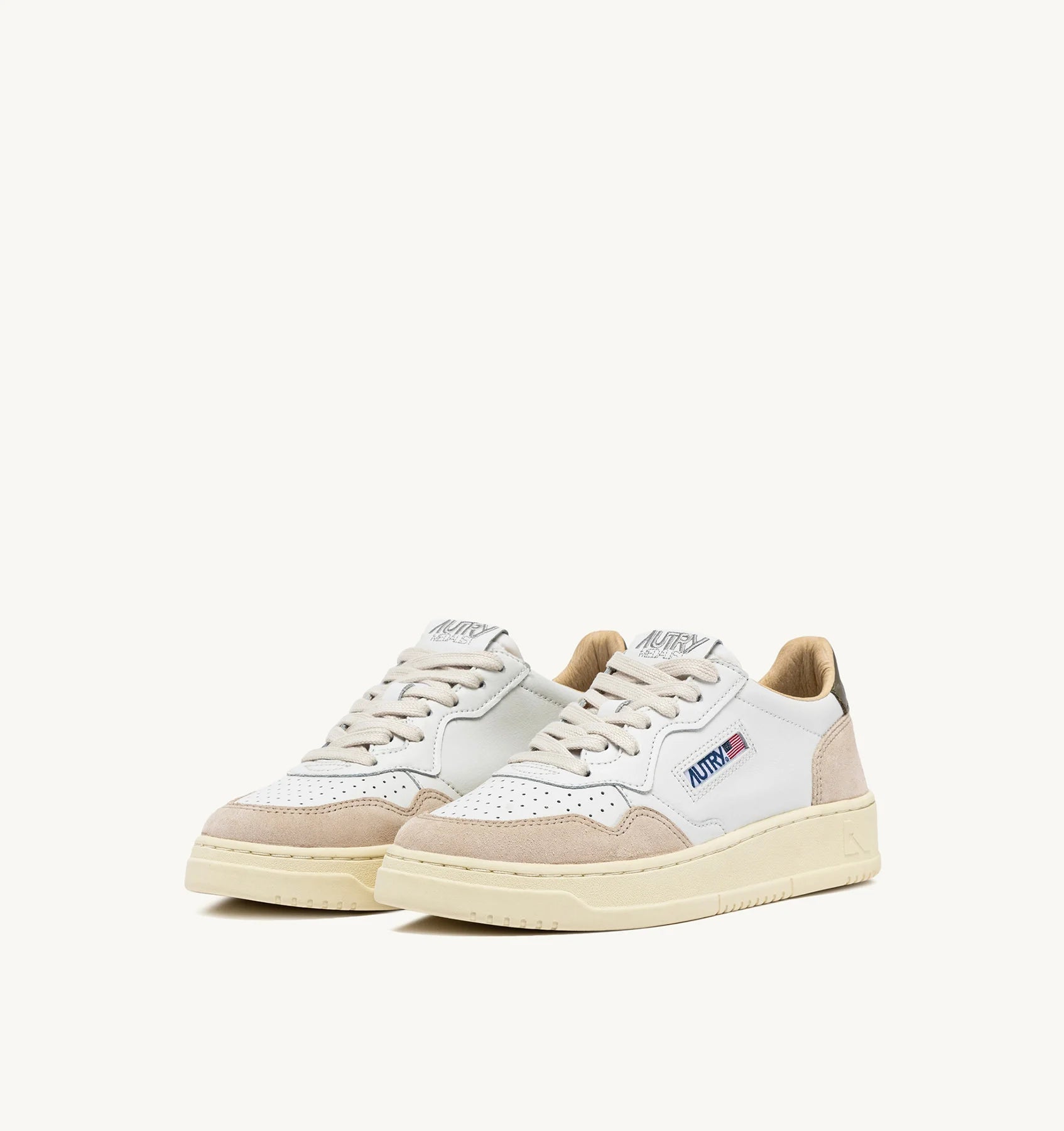 Baskets Medalist Low en Cuir et Daim - Covert Kaki