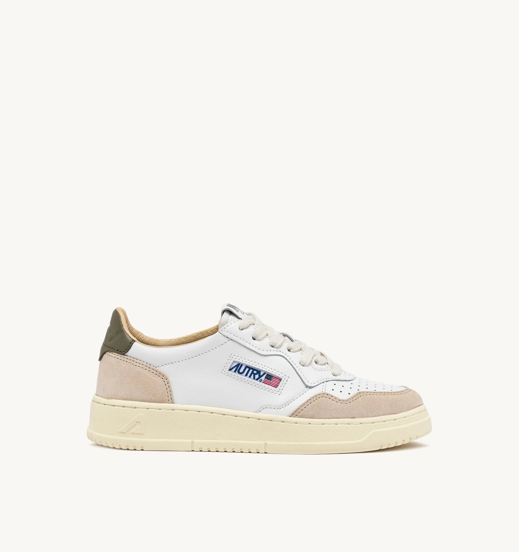 Baskets Medalist Low en Cuir et Daim - Covert Kaki