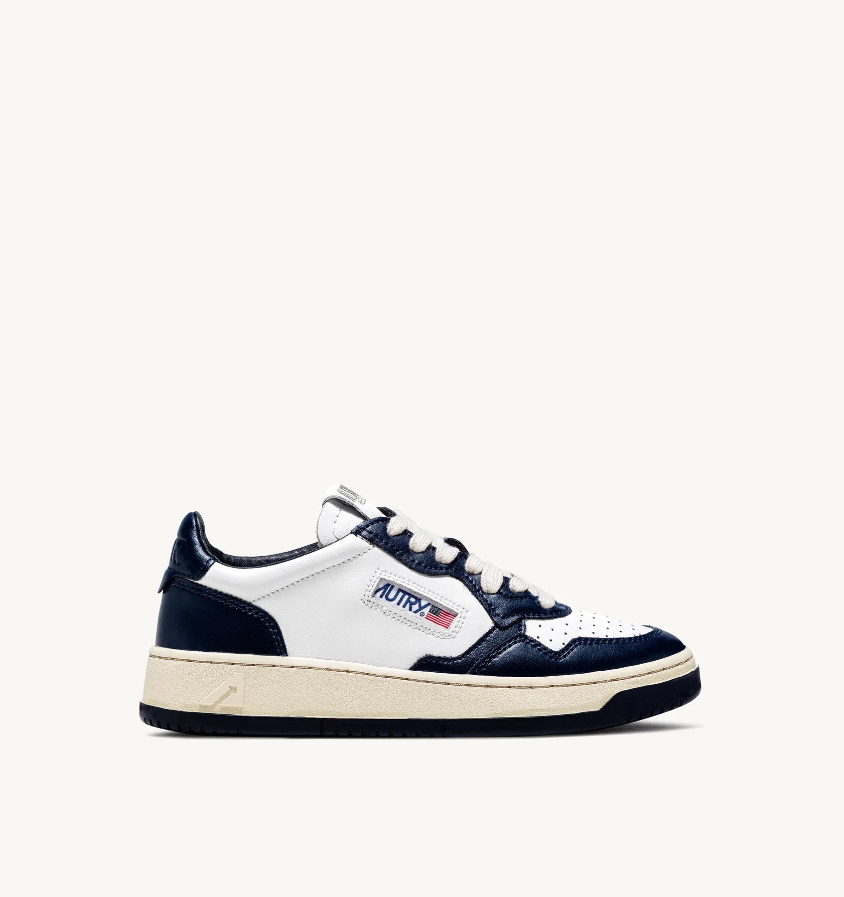 Baskets Medalist Low Bicolor en Cuir - Bleu