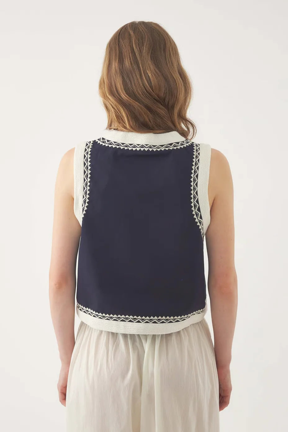 Gilet brodé Winna - Navy