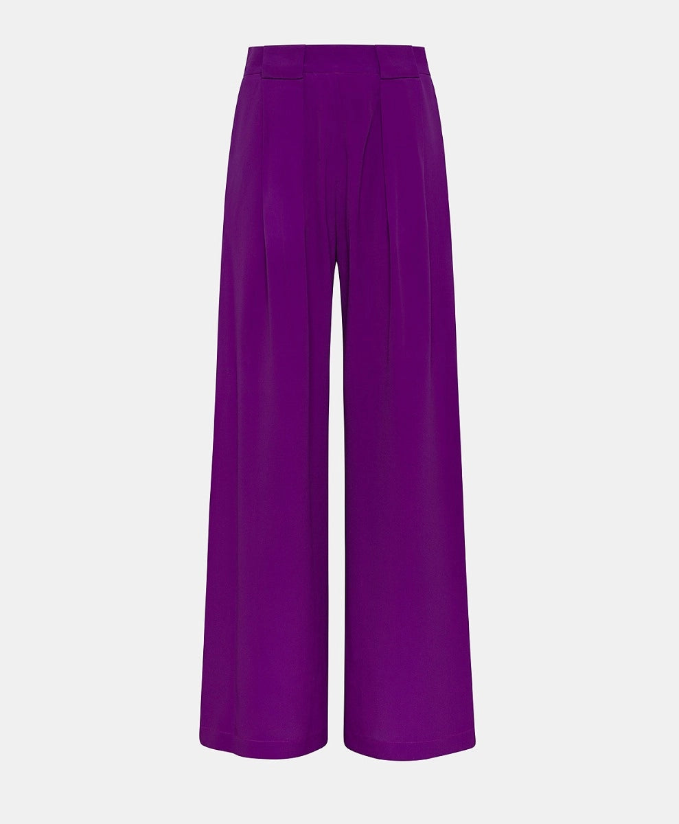 Pantalon Marajo en Acétate de Soie - Violet