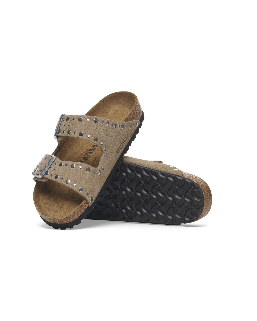 Arizona Rivets Suede Leather - Taupe
