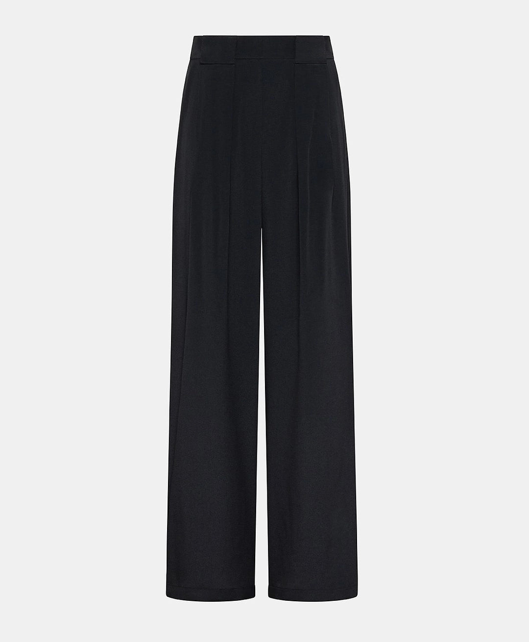 Pantalon Aspen en Mélange Soie et Acétate Uni - Noir