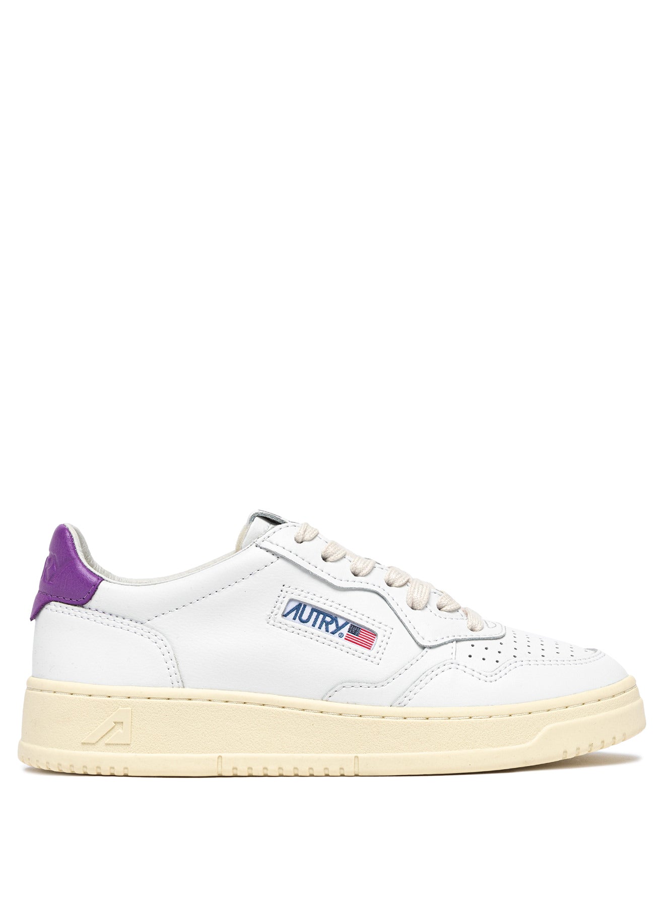 Baskets Medalist Low en Cuir - Blanc et Fraise