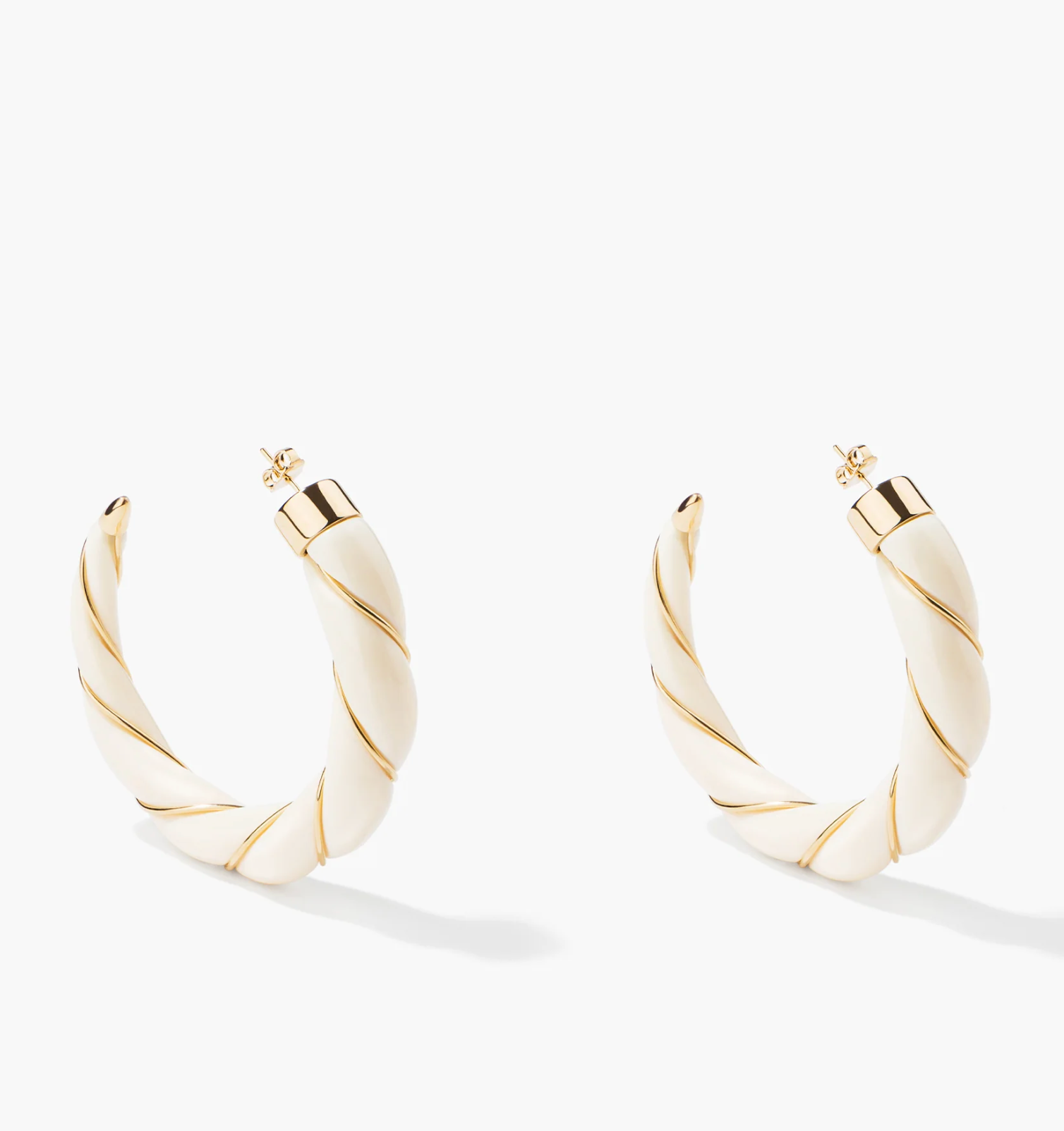 Boucles d'Oreilles Diana Grandes - Ivoire