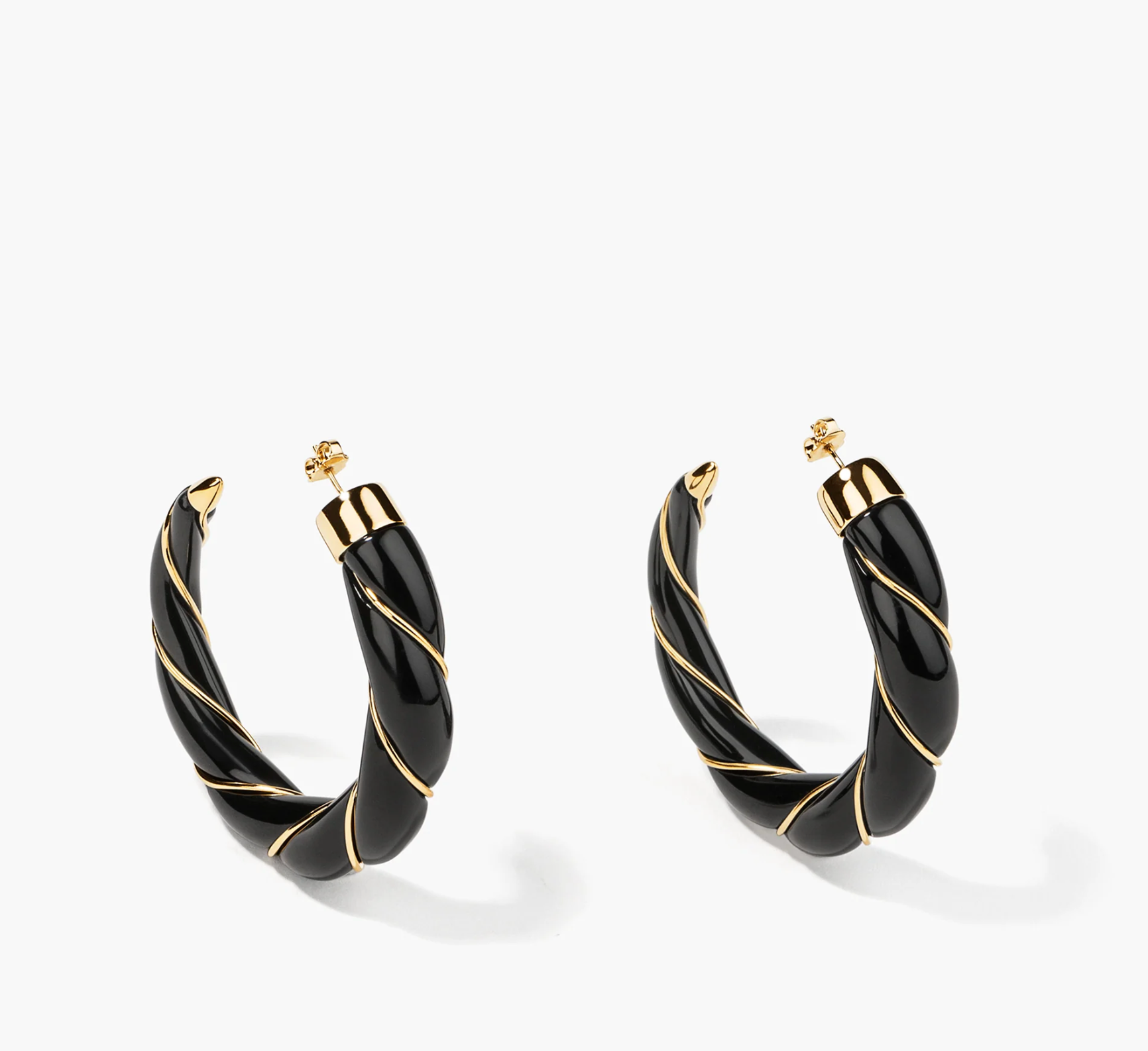 Boucles d'Oreilles Diana Grandes - Noires