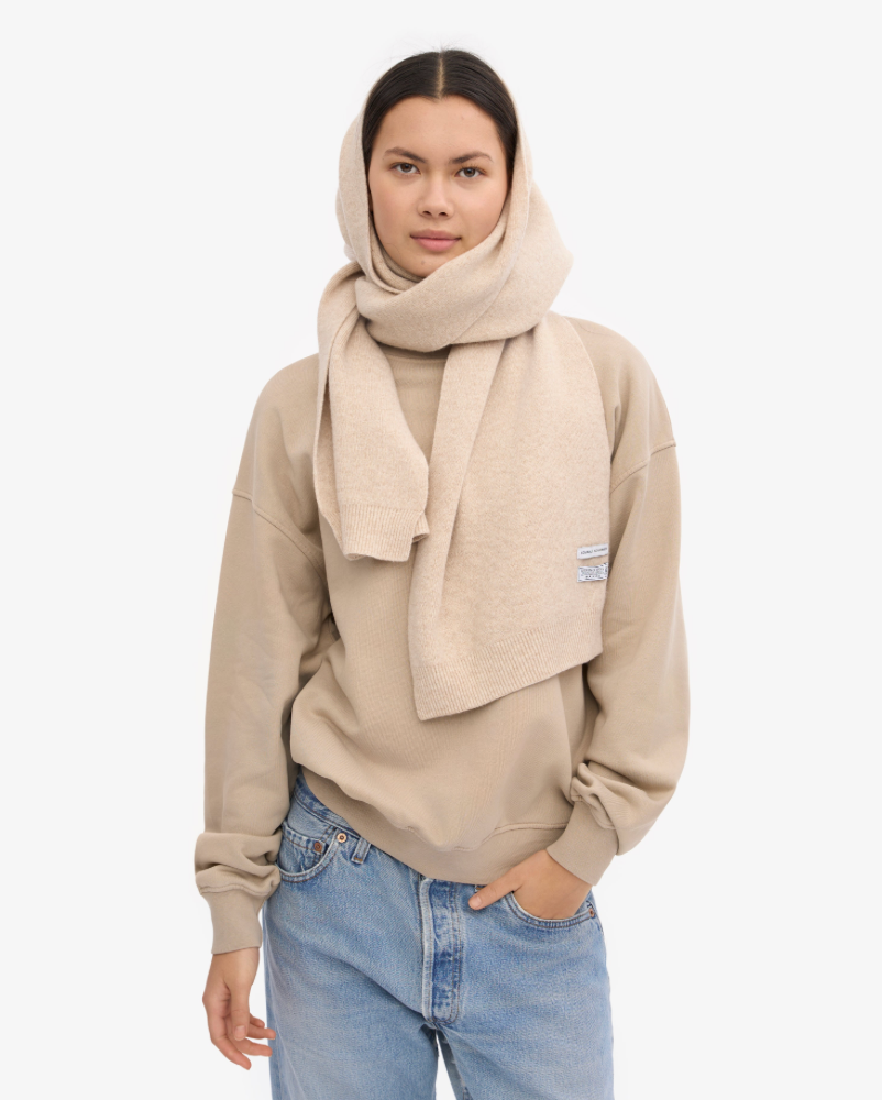Écharpe en Laine Mérinos - Ivory White