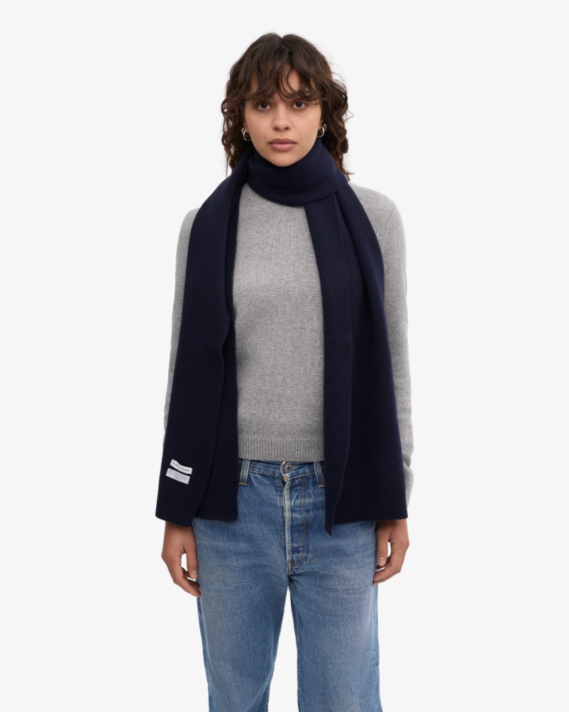 Écharpe en Laine Mérinos - Navy Blue