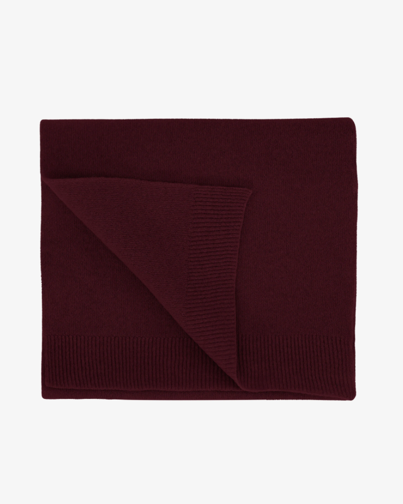 Écharpe en Laine Mérinos - Oxblood Red