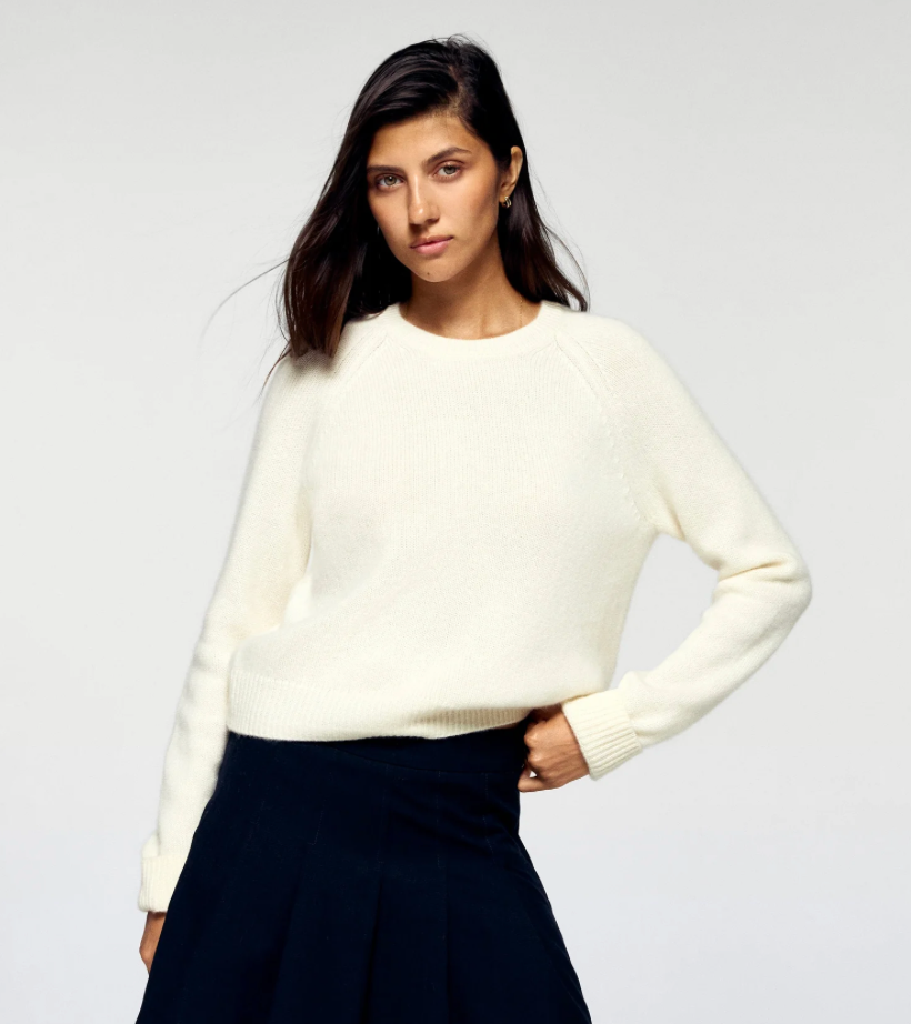 Pull Col Rond - Écru