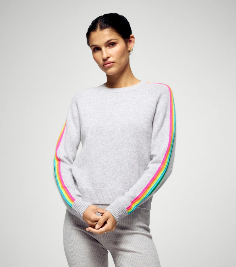 Pull Col Rond - Gris Chiné Clair
