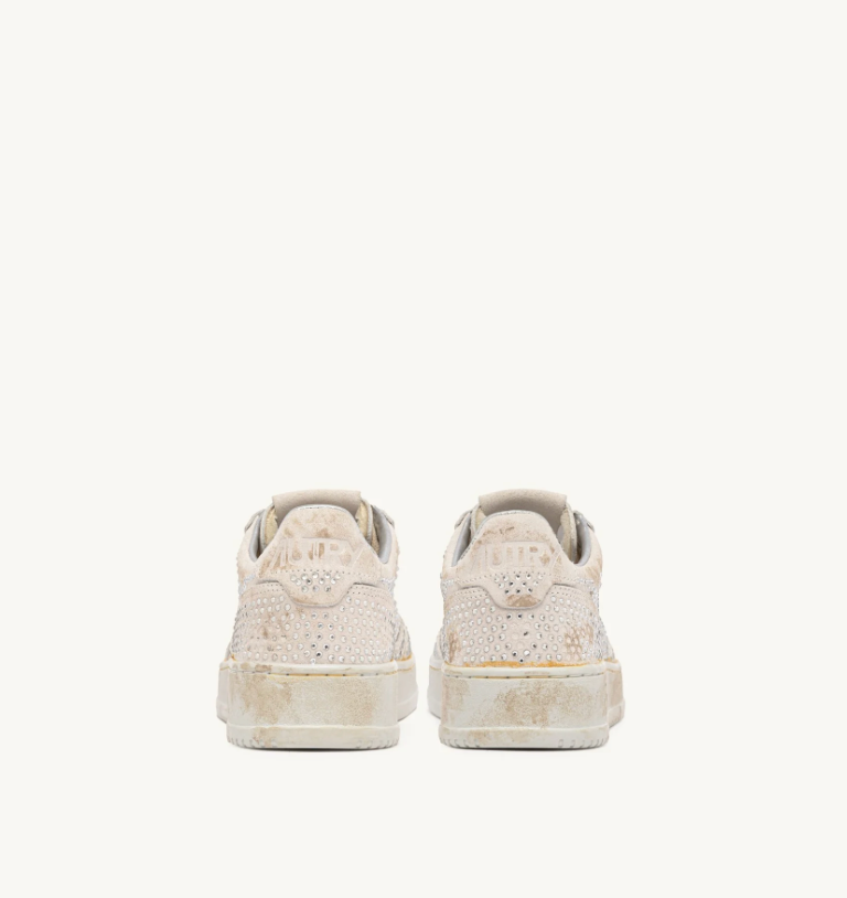 Baskets Medalist Low Crystal  - Micro Strass Blanc
