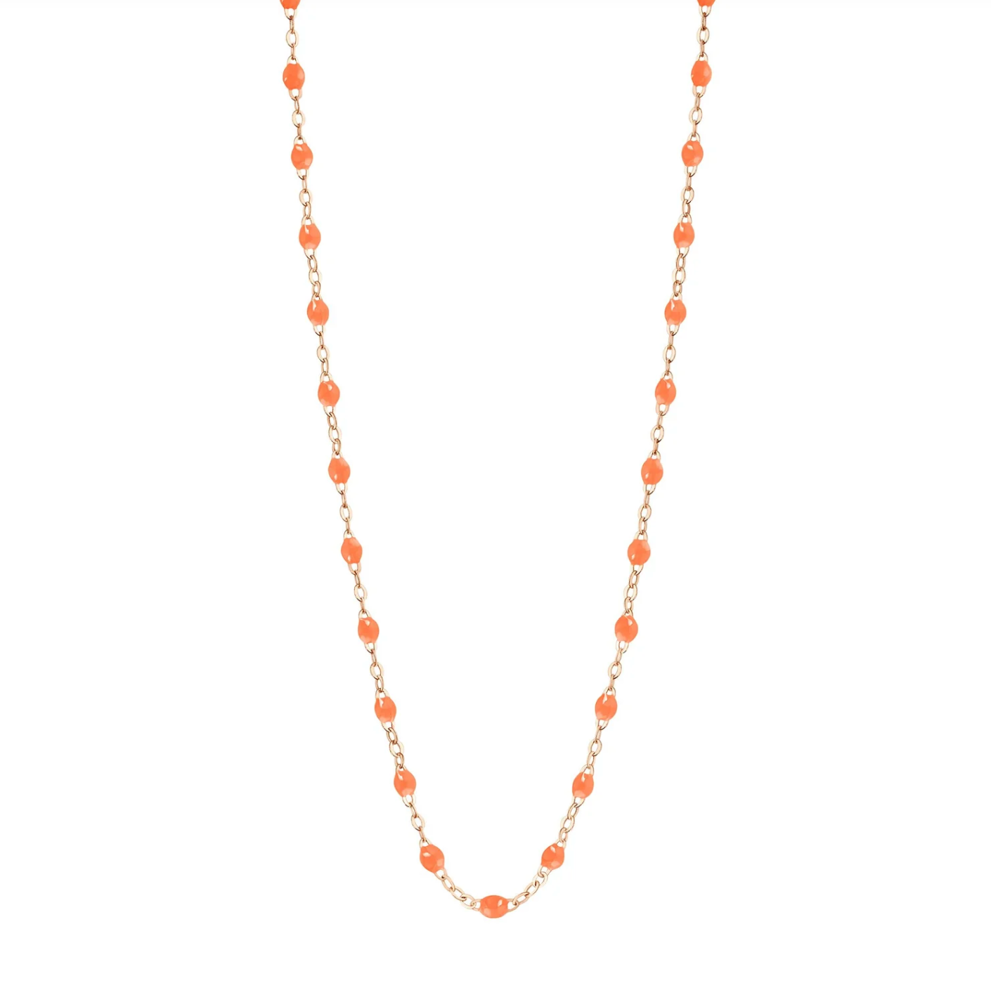 Collier Classique Gigi Or Rose - Orange Fluo