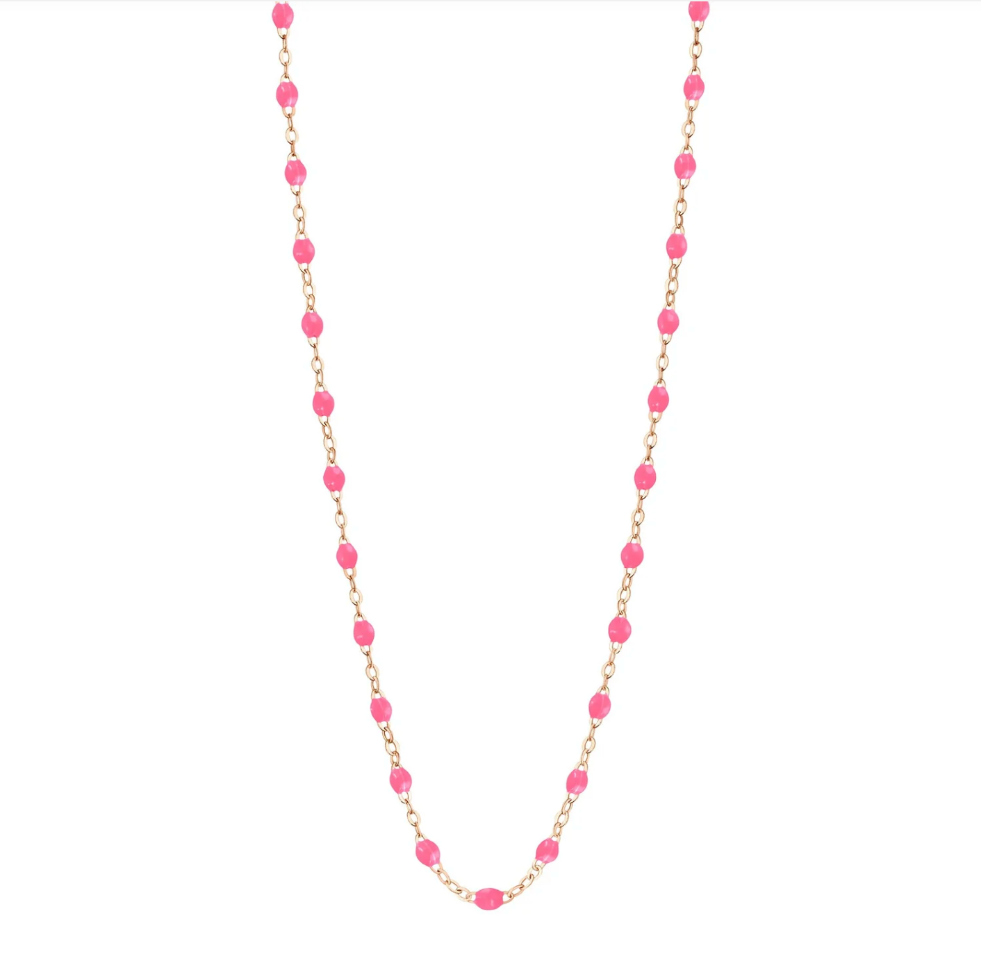 Collier Classique Gigi Or Rose - Rose Fluo