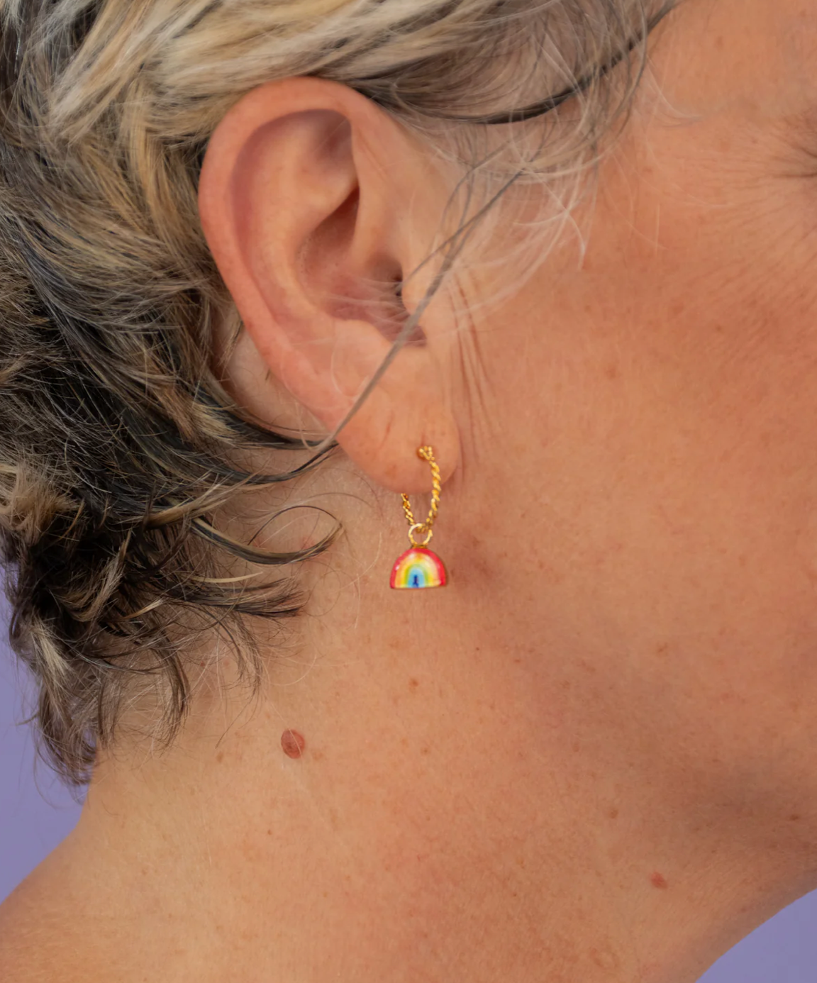 Mini créoles - Arc en Ciel