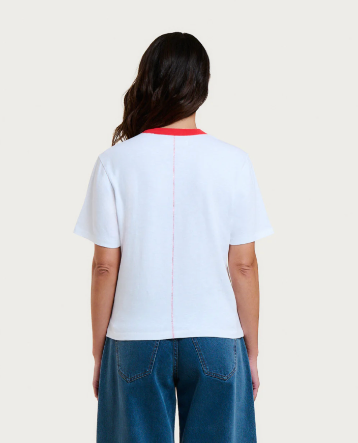 T-Shirt Billie - White Red