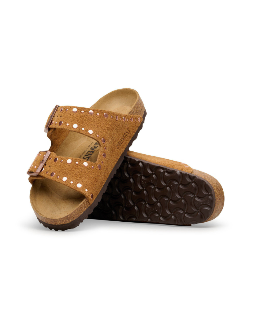 Arizona Rivets Suede Leather - Mink