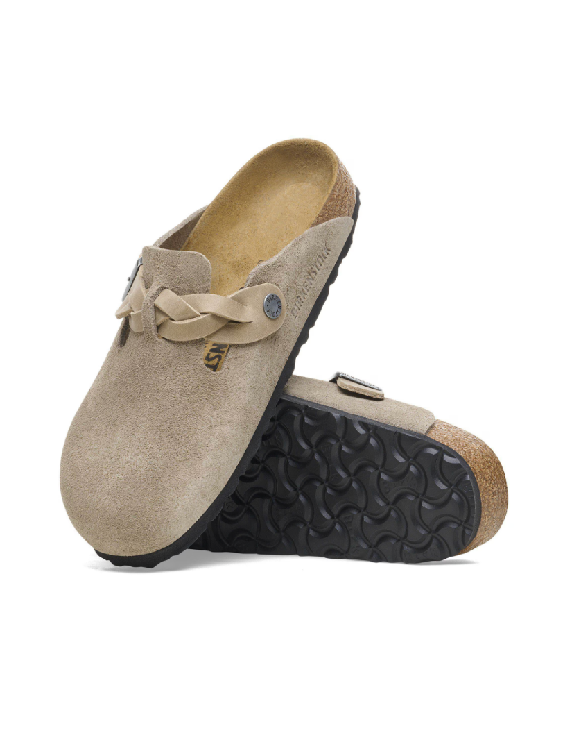 Boston Braided Suede Leather - Taupe