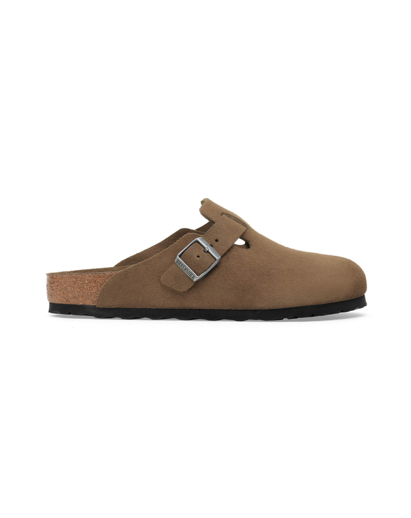 Boston Soft Footbed Suede Leather - Dark Tea