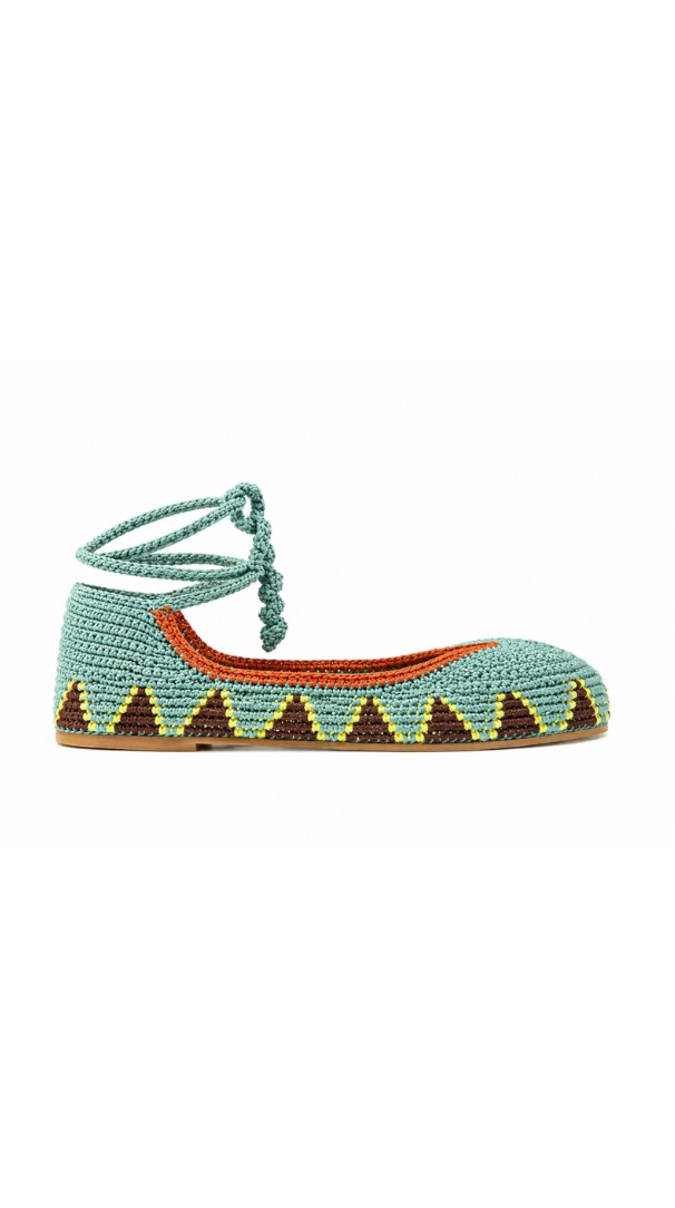 Sandales Ballerina -  Vert Sauge