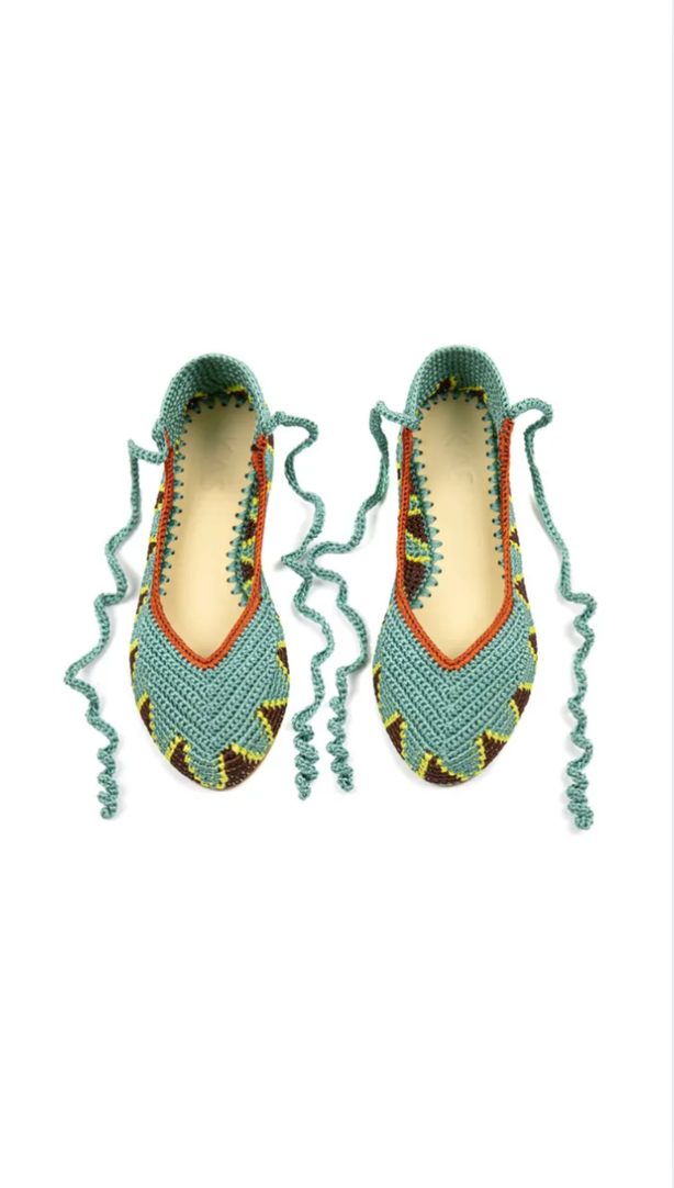 Sandales Ballerina -  Vert Sauge