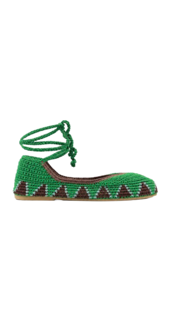 Sandales Ballerina - Vert Basilic