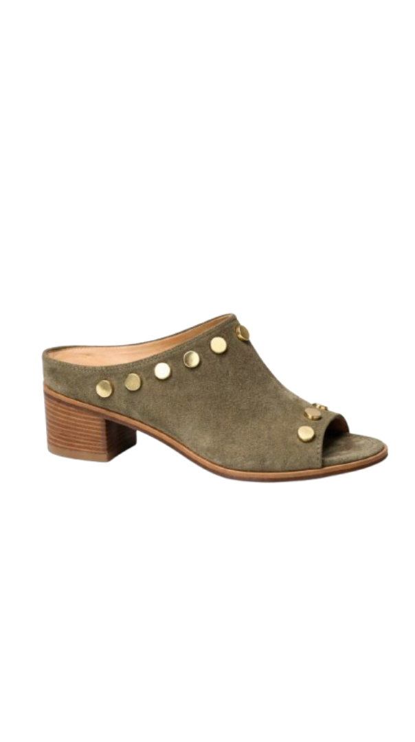 Mules à Talons - Kaki
