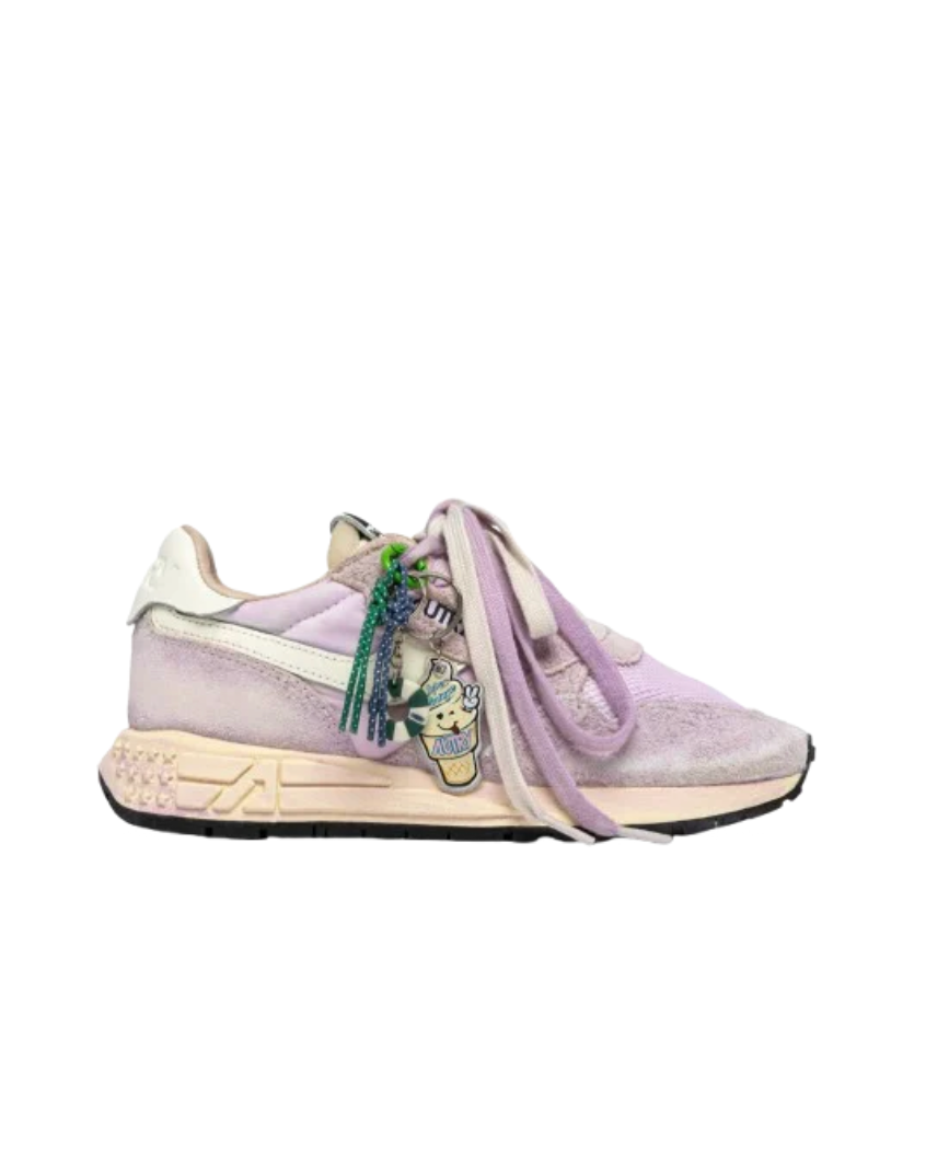 Baskets Reelwind Super Vintage en Nylon et Daim - Lilas avec Charms