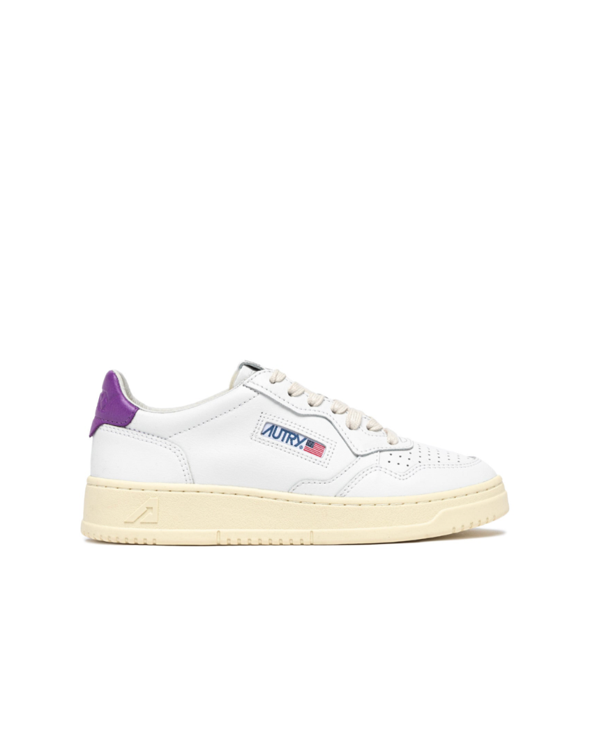 Baskets Medalist Low en Cuir - Blanc et Fraise