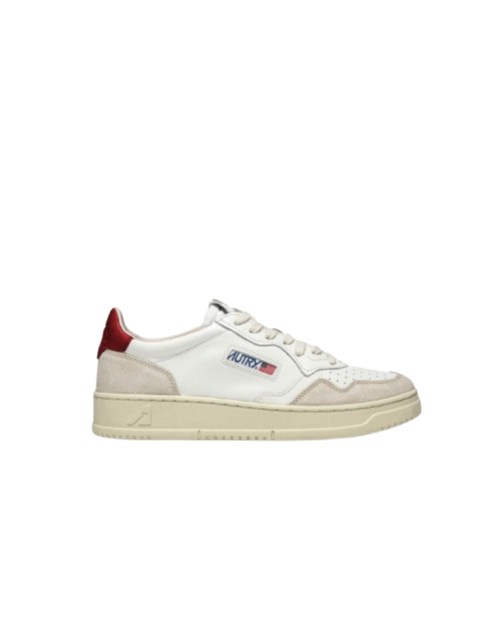 Baskets Medalist Low en Cuir et Daim - Rouge et Beige