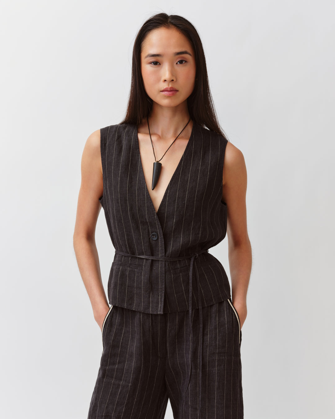 Gilet Gapio - Noir Écru