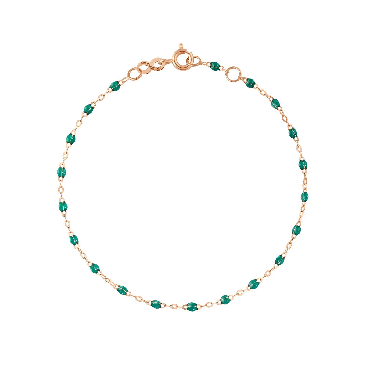 Bracelet Classique Gigi Or Rose - Emeraude